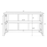 Grand Royale Bars 72" Folding Bar, White - Image 15