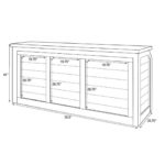 Grand Royale Bars 84" Folding Bar, Black, Reversible Front - Image 16