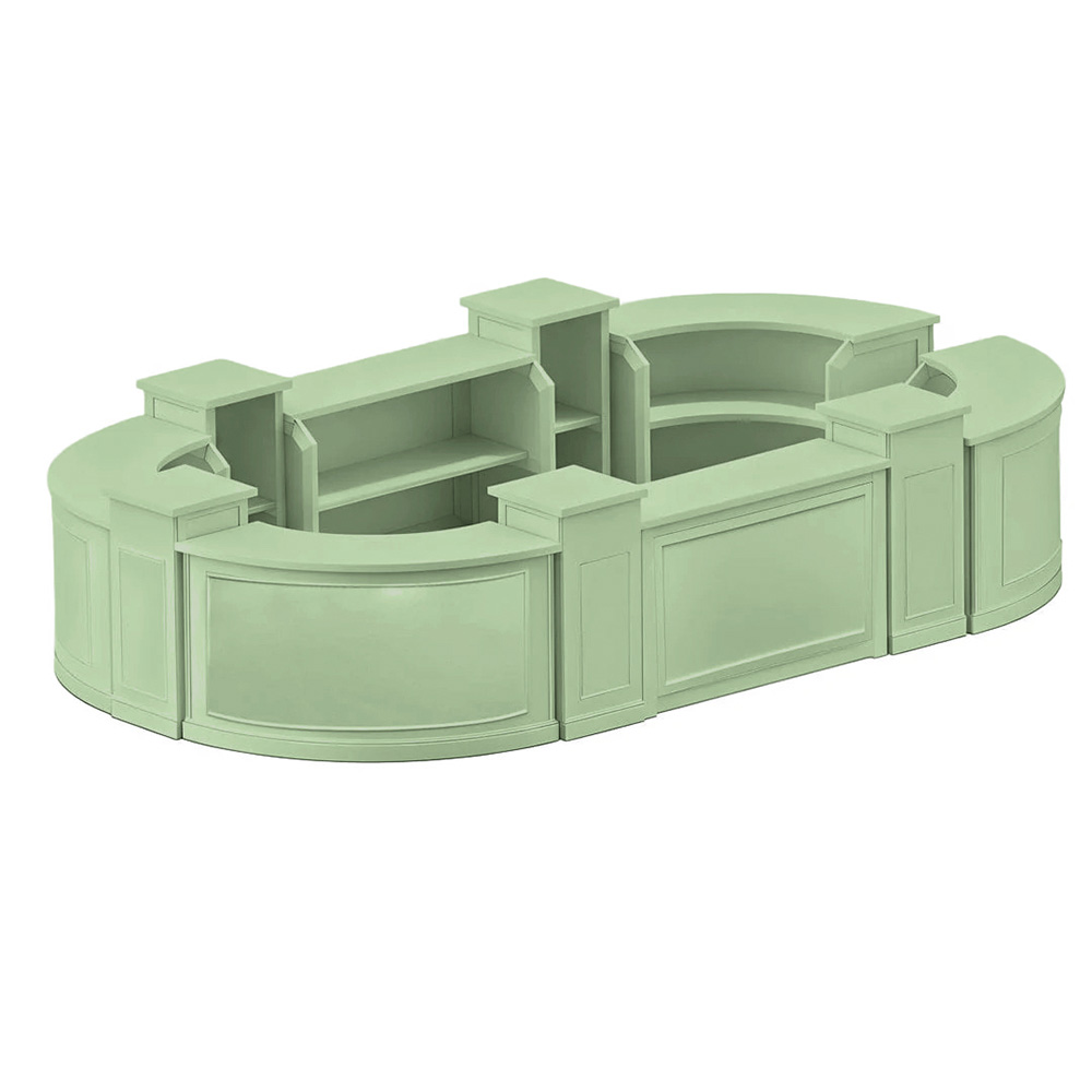 bar-cfg-sg-a6-kt-0001.jpg Grand Royale Bars Long Island Modular Bar System, Open-Rail, Sage Green - Image 1