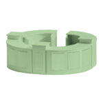 Grand Royale Bars Margarita Modular Bar System, Framed-Panel, Sage Green