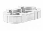 Grand Royale Bars Long Island Modular Bar System, Framed-Panel, White