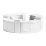Grand Royale Bars Margarita Modular Bar System, Framed-Panel, White