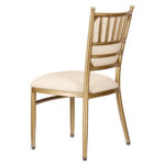Lusso Luxury Chairs Bellissimo Aluminum Chiavari Chair, Champagne Gold with White Cushion - Image 6