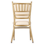 Lusso Luxury Chairs Bellissimo Aluminum Chiavari Chair, Champagne Gold with White Cushion - Image 7