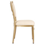 Lusso Luxury Chairs Bellissimo Aluminum Chiavari Chair, Champagne Gold with White Cushion - Image 9