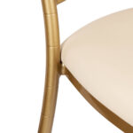 Lusso Luxury Chairs Bellissimo Aluminum Chiavari Chair, Champagne Gold with White Cushion - Image 15