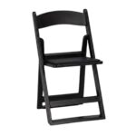 Chair Mates Black Grass & Sand Folding Chair with Vinyl Cushion - Image 2