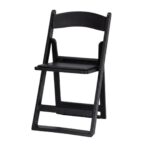 Chair Mates Black Grass & Sand Folding Chair with Vinyl Cushion - Image 4