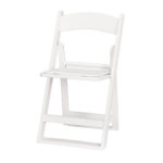 Chair Mates White Grass & Sand Folding Chair with Vinyl Cushion - Image 4