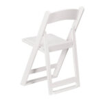 Chair Mates White Grass & Sand Folding Chair with Vinyl Cushion - Image 6