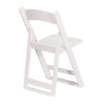 Chair Mates White Grass & Sand Folding Chair with Vinyl Cushion - Image 8