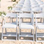 Chair Mates White Grass & Sand Folding Chair with Vinyl Cushion - Image 17