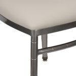 Lusso Luxury Chairs Diamante Aluminum Diamond-Back Chair, Metallic Silver with Silicone Cushion - Image 11