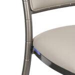 Lusso Luxury Chairs Diamante Aluminum Diamond-Back Chair, Metallic Silver with Silicone Cushion - Image 12