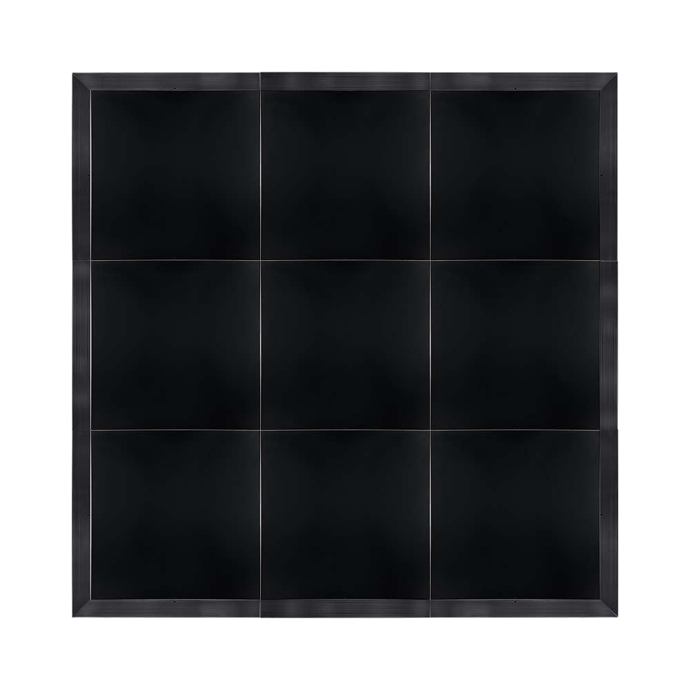 df-12x12-blkb-kt.jpg Marquee Dance Floors 12' x 12' Portable Dance Floor, Black with Black Frame - Image 1