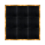 Marquee Dance Floors 12' x 12' Portable Dance Floor, Black with Gold Frame