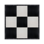Marquee Dance Floors 12' x 12' Portable Dance Floor, Black and White with Black Frame