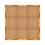 Marquee Dance Floors 12' x 12' Portable Dance Floor, Chestnut with Gold Frame