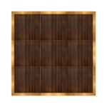 Marquee Dance Floors 12' x 12' Portable Dance Floor, Fruitwood with Gold Frame