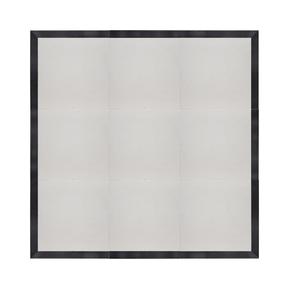 df-12x12-whtb-kt.jpg Marquee Dance Floors 12' x 12' Portable Dance Floor, White with Black Frame - Image 1
