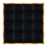 Marquee Dance Floors 16' x 16' Portable Dance Floor, Black with Gold Frame