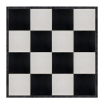 Marquee Dance Floors 16' x 16' Portable Dance Floor, Black and White with Black Frame