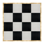 Marquee Dance Floors 16' x 16' Portable Dance Floor, Black and White with Classic Gold Frame