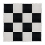 Marquee Dance Floors 16' x 16' Portable Dance Floor, Black and White with Silver Frame