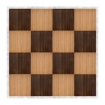Marquee Dance Floors 16' x 16' Portable Dance Floor, Chestnut and Fruitwood with Silver Frame
