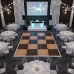 Marquee Dance Floors 16' x 16' Portable Dance Floor, Chestnut and Fruitwood with Silver Frame - Image 14