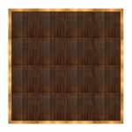 Marquee Dance Floors 16' x 16' Portable Dance Floor, Fruitwood with Gold Frame