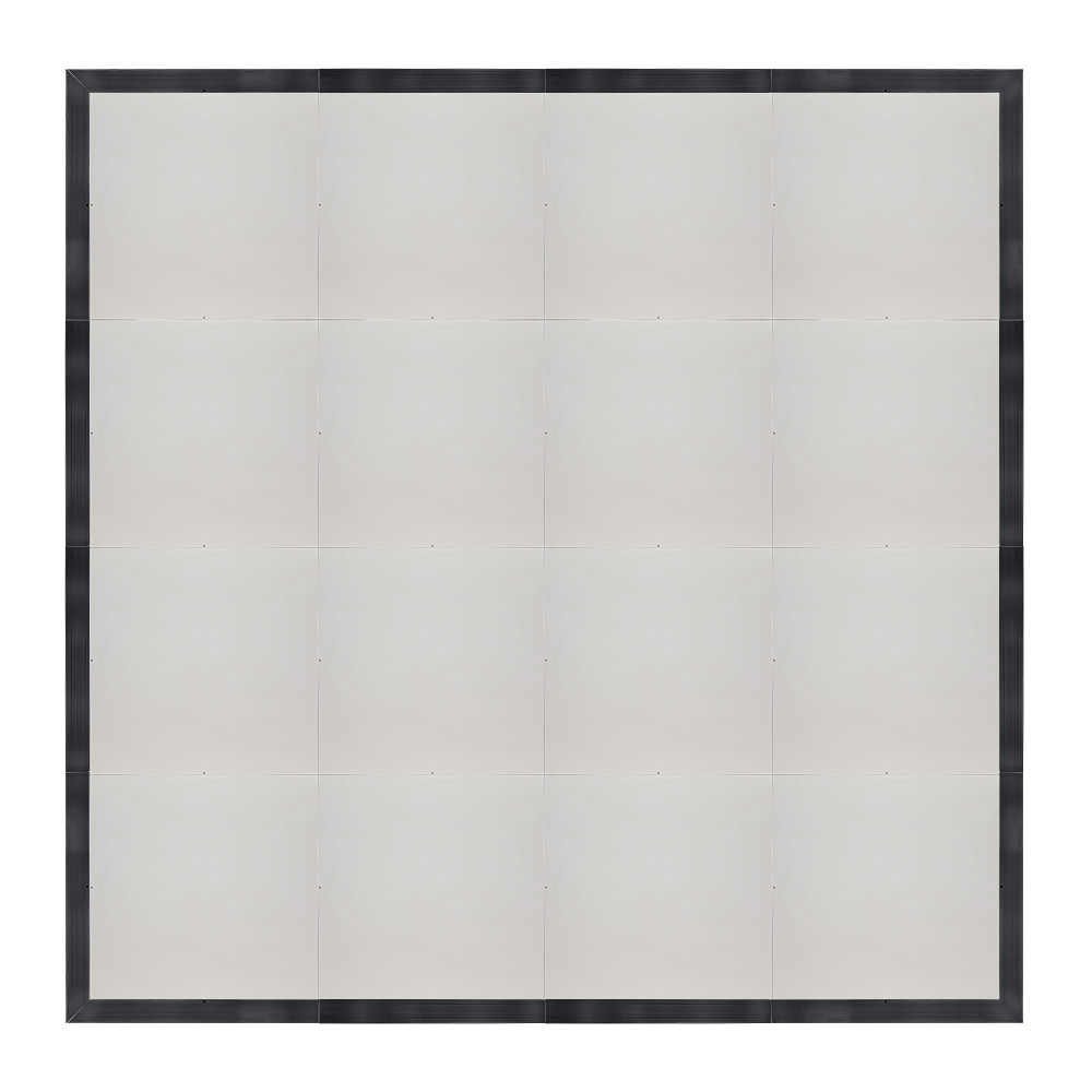 df-16x16-whtb-kt.jpg Marquee Dance Floors 16' x 16' Portable Dance Floor, White with Black Frame - Image 1