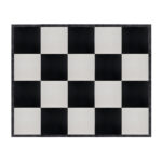 Marquee Dance Floors 16' x 20' Portable Dance Floor, Black and White with Black Frame