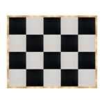 Marquee Dance Floors 16' x 20' Portable Dance Floor, Black and White with Classic Gold Frame