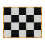 Marquee Dance Floors 16' x 20' Portable Dance Floor, Black and White with Gold Frame