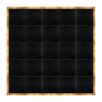 Marquee Dance Floors 20' x 20' Portable Dance Floor, Black with Gold Frame