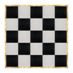 Marquee Dance Floors 20' x 20' Portable Dance Floor, Black and White with Black Frame