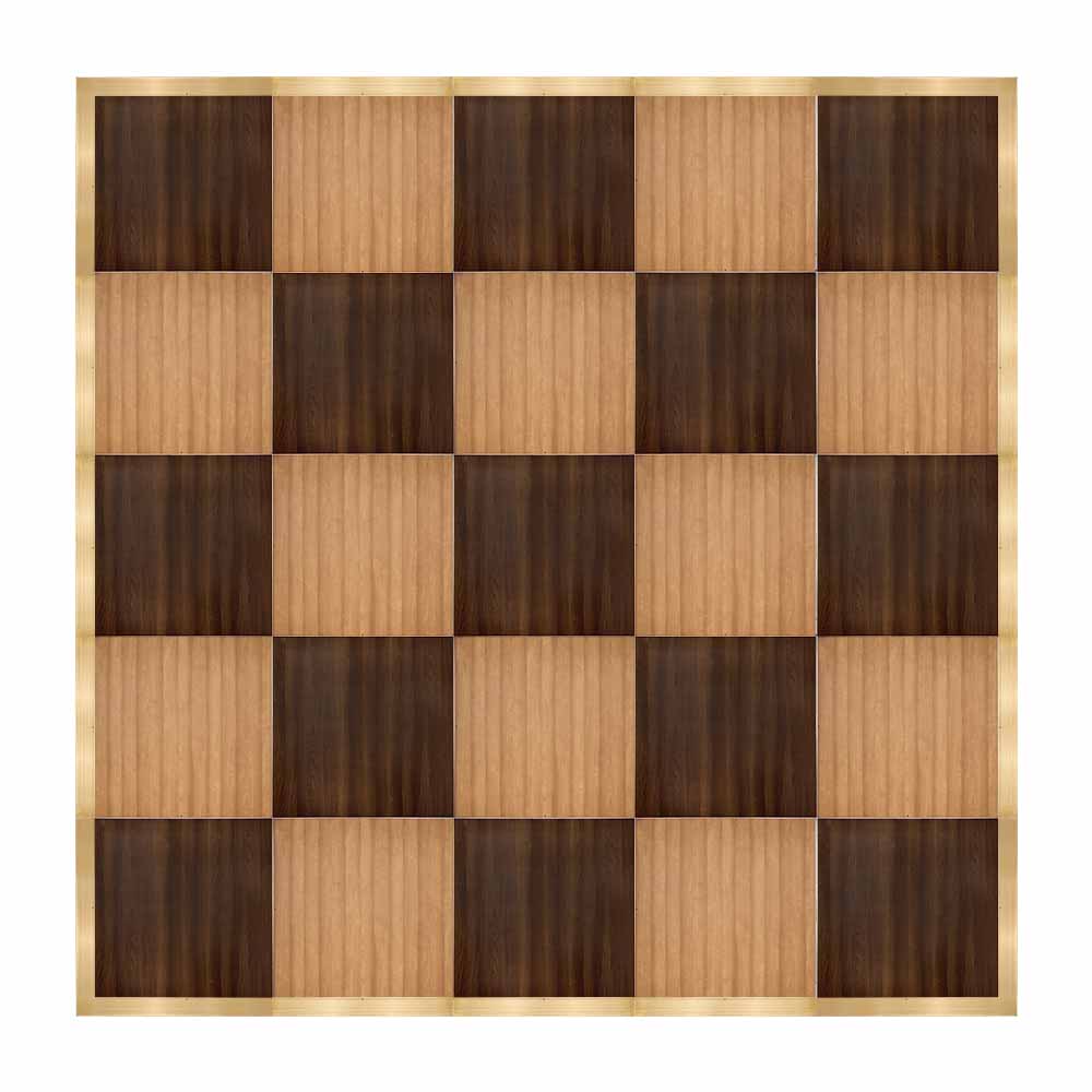 df-20x20-chtfrtb-kt.jpg Marquee Dance Floors 20' x 20' Portable Dance Floor, Chestnut and Fruitwood with Classic Gold Frame - Image 1