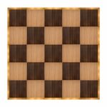 Marquee Dance Floors 20' x 20' Portable Dance Floor, Chestnut and Fruitwood with Gold Frame
