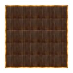 Marquee Dance Floors 20' x 20' Portable Dance Floor, Fruitwood with Gold Frame