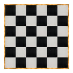 Marquee Dance Floors 24' x 24' Portable Dance Floor, Black and White with Gold Frame