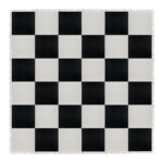 Marquee Dance Floors 24' x 24' Portable Dance Floor, Black and White with Silver Frame