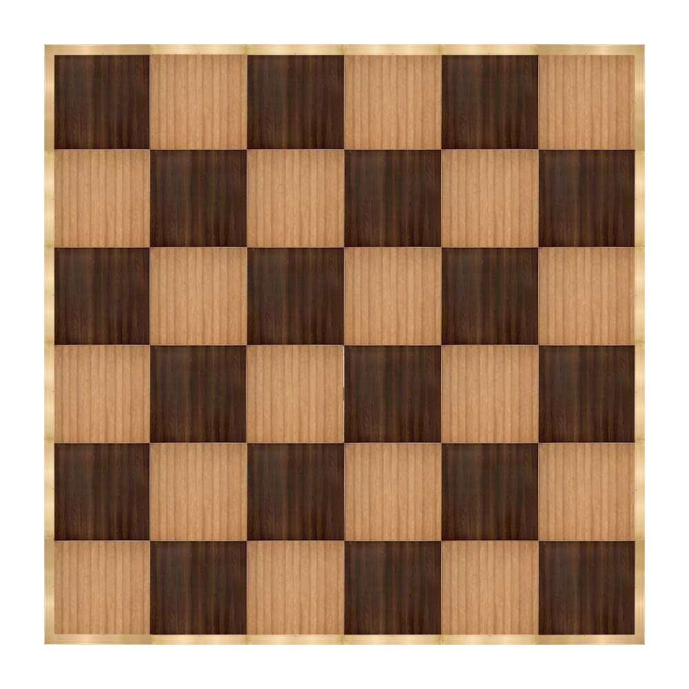 df-24x24-chtfrtcg-kt.jpg Marquee Dance Floors 24' x 24' Portable Dance Floor, Chestnut and Fruitwood with Classic Gold Frame - Image 1