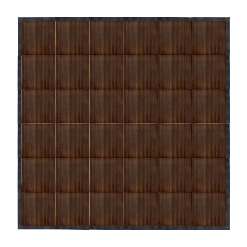 df-24x24-frtb-kt.jpg Marquee Dance Floors 24' x 24' Portable Dance Floor, Fruitwood with Black Frame - Image 1