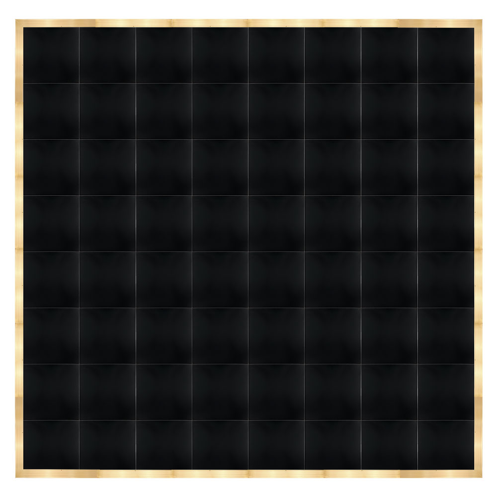 df-32x32-blkcg-kt.jpg Marquee Dance Floors 32' x 32' Portable Dance Floor, Black with Classic Gold Frame - Image 1