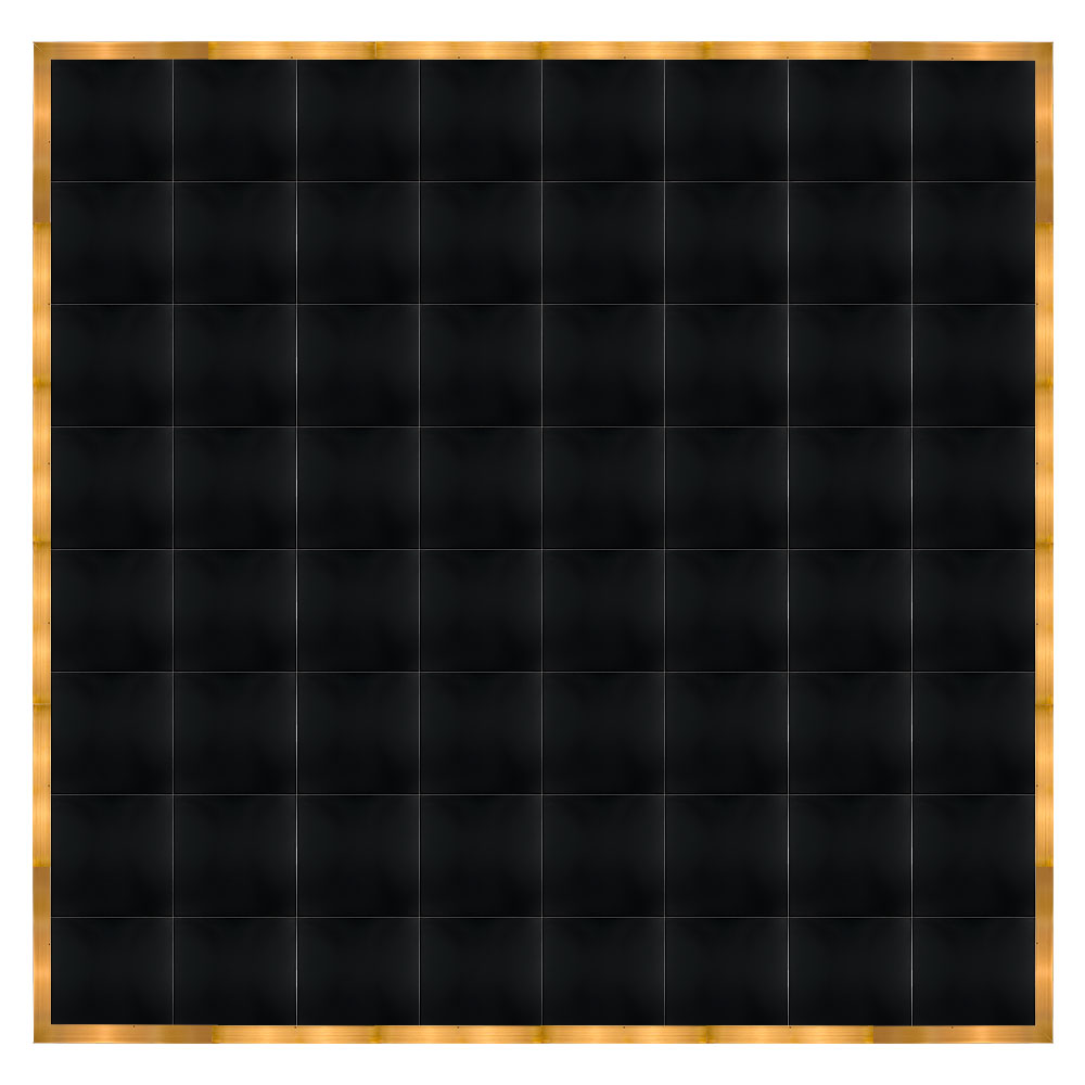 df-32x32-blkg-kt.jpg Marquee Dance Floors 32' x 32' Portable Dance Floor, Black with Gold Frame - Image 1