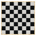 Marquee Dance Floors 32' x 32' Portable Dance Floor, Black and White with Classic Gold Frame