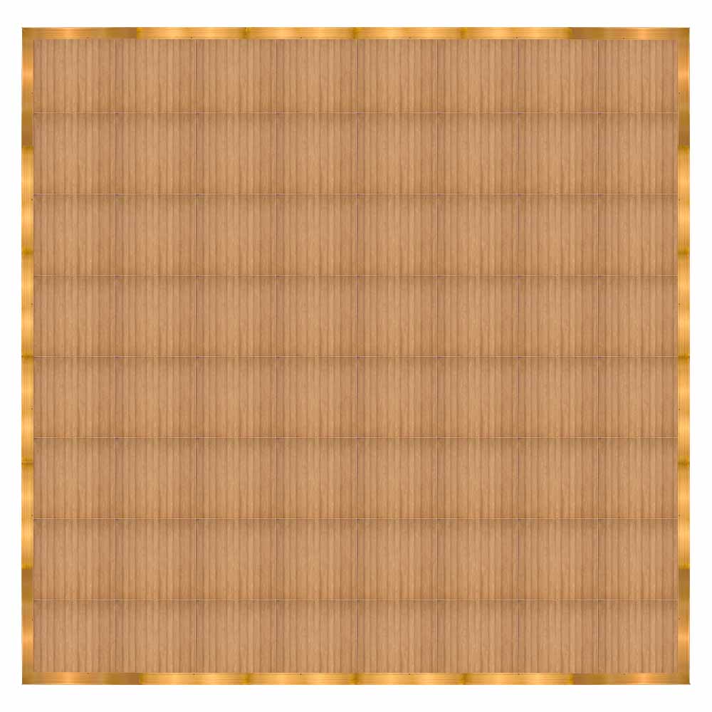 df-32x32-chtg-kt.jpg Marquee Dance Floors 32' x 32' Portable Dance Floor, Chestnut with Gold Frame - Image 1