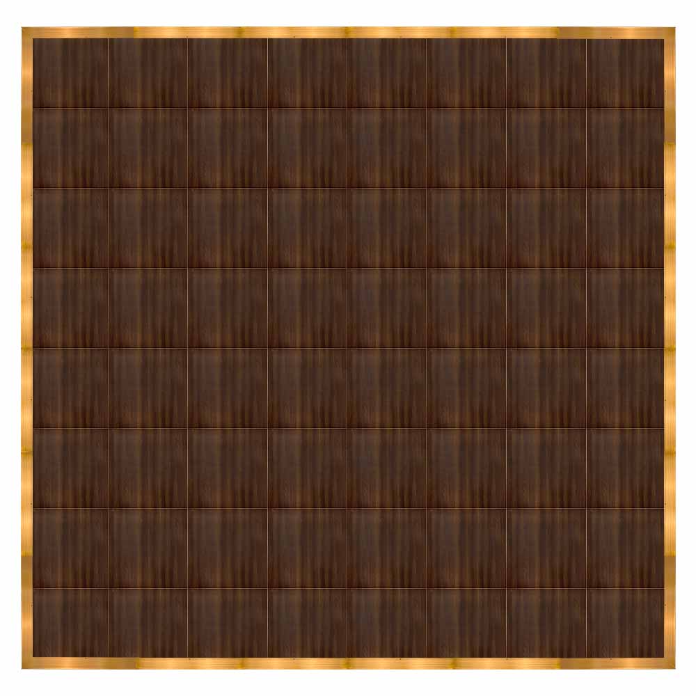 df-32x32-frtg-kt.jpg Marquee Dance Floors 32' x 32' Portable Dance Floor, Fruitwood with Gold Frame - Image 1