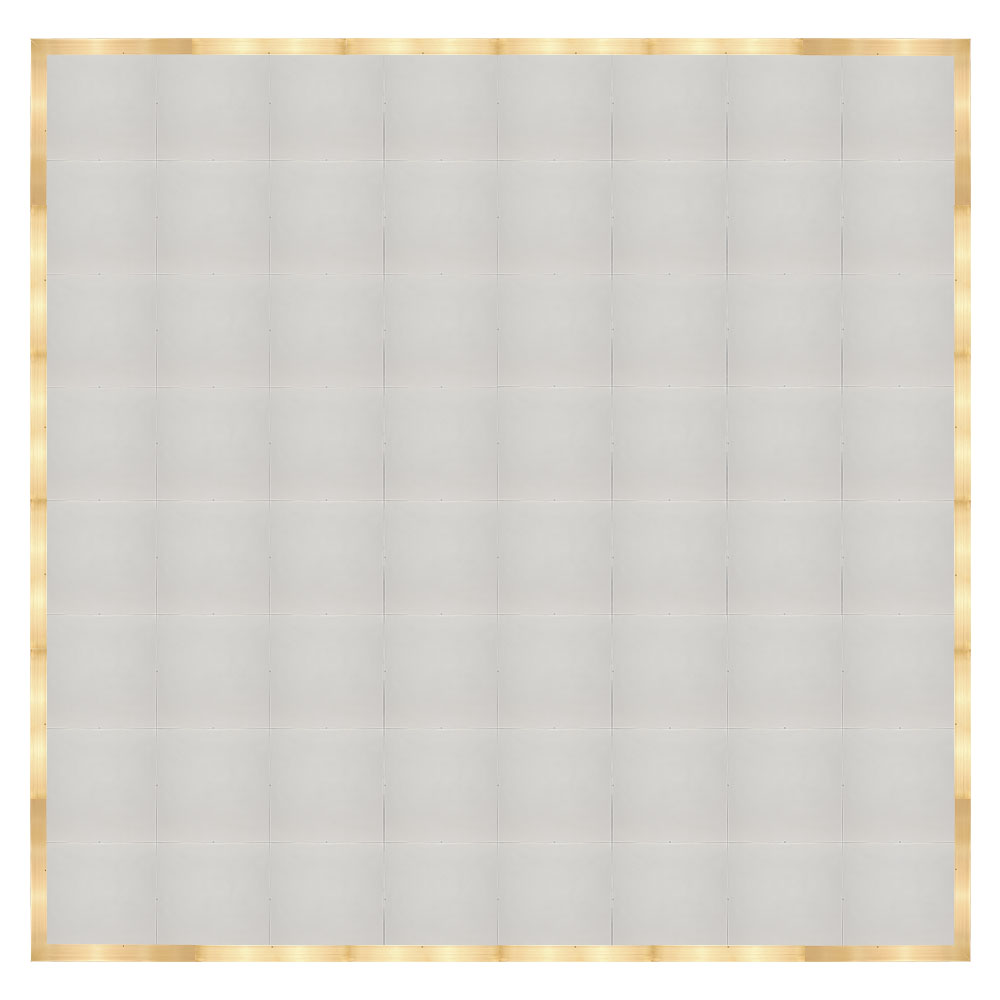 df-32x32-whtcg-kt.jpg Marquee Dance Floors 32' x 32' Portable Dance Floor, White with Classic Gold Frame - Image 1